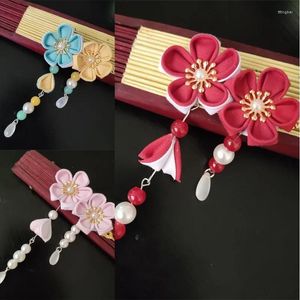 3pcs kızların el işi antik tarzı erik çiçek saç tokası hanfu kimono saç klip kadın başlık kadınlar doğum günü hediyesi