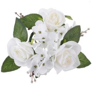 Dekoracyjne kwiaty stożkowe uchwyty na przyjęcie weselne pierścionki z wieniec europejski jedwabny stolik centralny