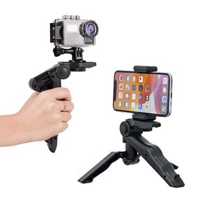 Suportes mini tripé para telefone smartphone tripie portátil para telefone celular tripé de mesa para gopro ação câmera titular tripode ir pro