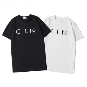 Projektant Luksusowe Celins Classic Unisex Printing Literting, T-shirt z krótkim rękawem, wszystko idzie z kobietami i mężczyznami