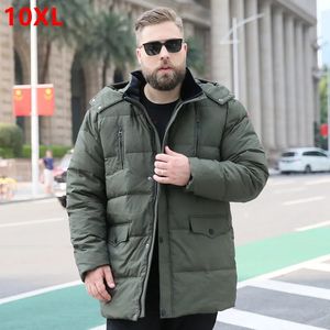 Herrarna ner parkas extra stor storlek down kappjacka män plus tungvikt vinter parkor manlig varma stora överdimensionerade tjockare 10xl 9xl 8xl 7xl 6xl plus 231216