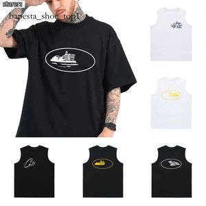 Cortezs Tracksuit Mens korta ärmar T Shirt Men Vest Vintage Graphic Print Hip Hop Street Kort ärmar T Shirts Fashion Trends UK Drill 6406 CRTZ