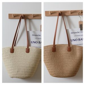 Large capacity tote bags summer vacation handbag Holiday beach bag Wholesale Simple fashion straw bag FMT-4071