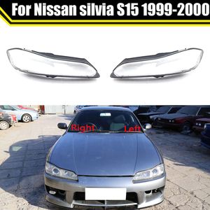 Front Car Headlamp Auto Light Case Transparent Lampshade Lamp Shell Headlight Lens Glass Cover for Nissan Siia S15 1999 2000