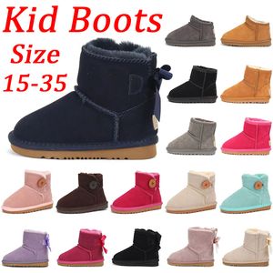 Горячая распродажа uggskid Australia ug Kids Boots uggssy Booties Kid Snow Boots Designer Winter Ultra Mini Boot Botton для маленьких мальчиков и девочек uggsboot tasman с логотипом Детская обувь