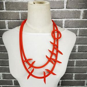 Колье UKEBAY ожерелья в стиле панк, резиновое ожерелье ручной работы, женская модная цепочка для свитера, летние аксессуары, большие украшения271W