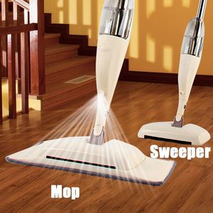 Mop 4in1 Spray Mop Scopa Set Pavimento in legno Piatto Strumento per la pulizia della casa Famiglia con cuscinetti in microfibra riutilizzabili Pigro 231216