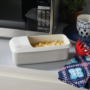 Juldekorationer Mikrovågspasta spis Mikrovågbar spaghetti för kock Fast Vegetable Steamer Diskmaskin BPA GRATIS 231216