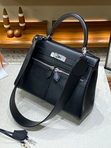 Unisex luxury leather totes Designer handbags multiple layers double belts versatile shoulder bags swift leather business casual bags custermize many colors