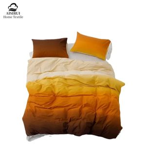 Zestawy pościeli Aisirui czyste bawełniane kołdrę Gradient Kolor Święto kołdra Queen King size Decor Decor Bedding No Pillowcase 1pc 231216