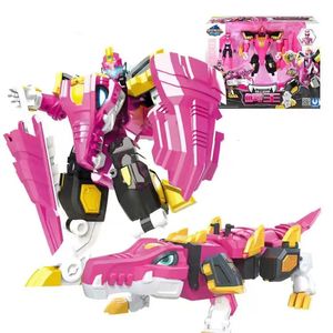 Transformation Toys Robots Mini Force Beast Power Transformation Robot Lionelephantcrocodile Toys Action Figures Miniforce X Deformation Dinosaur Toy 231216