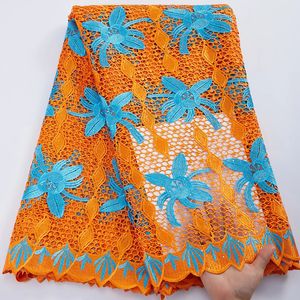 Tessuto e cucito pizzo francese di alta qualità con pietre design guipure africano per feste 2912A 231216