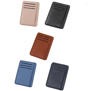 Card Holders Pocket Wallet Holder Lychee Texture Multi-Slot Purse For Women Men