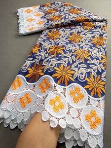 Tkanina stołowa afrykańska bawełniana koronkowa tkanina z gipure 2023 Nigerian Stones for Sewing Women Sukienki Ty3471 231216