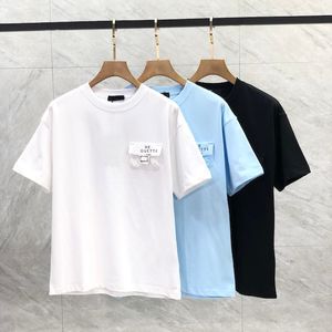 독창성 tshirt 럭셔리 트렌드 스트리트 패션 패션 남자 라운드 목 문자 인쇄 T 셔츠 휴가 고품질 면화 티 느슨한 남자 통기성 셔츠