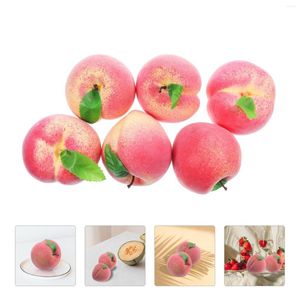 Decorazione per feste 6 pezzi Uva Frutta artificiale Pesca Bambino Frutta candita Schiuma realistica Negozio Prop