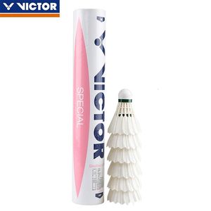 Badminton Shuttlecocks 100% prawdziwy Victor Special/Service Shuttlecocks Badminton Shuttle Duck Feather Ball Badminton Shuttlecock 231216