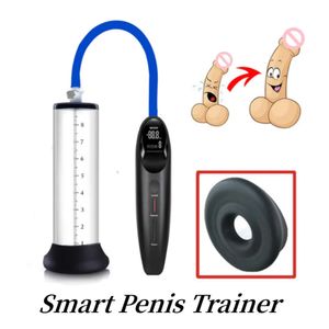 Inteligentne elektryczne pompa próżniowa Erekcja Optymalne KPA Ssanie cykli-uwalnianie męskich narządów płciowych zabawki seksualne dla mężczyzny
