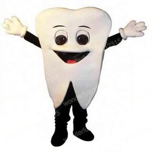 2024 Costumi della mascotte del dente di prestazione Costume di carnevale di Hallowen Prestazioni Unisex Giochi di fantasia Vestito Vestito di pubblicità esterna