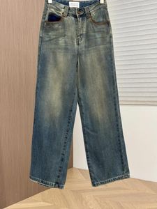 Dżinsowe dżinsy mmsix 2023 mody mody mody design luźne dżinsowe spodnie wysokie talia swobodny polar na ciepło