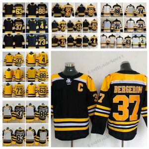 Hockey 2023 Reverse Retro 88 David Pastrnak Hockey Jerseys Yellow 63 Brad Marchand 73 McAvoy 74 Jake Debrusk 4 Bobby Orr Classic 37 Patrice