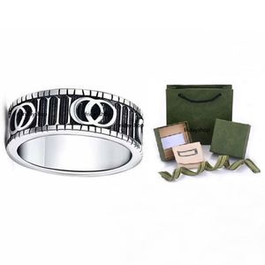 Masowe męskie pierścionek Pierścień Ghost Snake List Luksusowy srebrny Para Pierścienia Women Designer Prezenty biżuterii