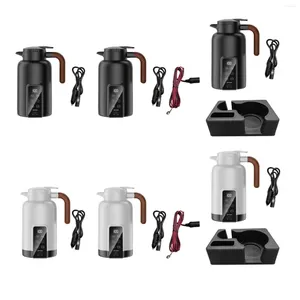 Garrafas de água copo de aquecimento de carro caneca de café de viagem 1,3l inteligente para fabricação de leite bebida aquecida acampamento