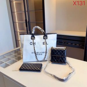 Tasarımcı Çantası 2023 Moda Kadınlar C omuz çantası kombinasyonu 3pcs/set marka tote çanta tuval çanta el çantası alışveriş tasarımcısı cüzdan marka tote 002#