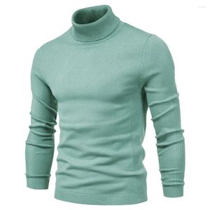 Giubbotti da uomo 2023 Autunno Inverno Dolcevita Maglioni da uomo spessi Casual Dolcevita Tinta unita Qualità Caldo Pullover sottile da uomo