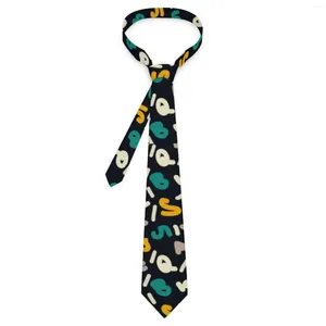 Papillon Divertente Cravatta con lettere Lettere colorate Stampa Collo alla moda per le donne Accessori per cravatte di design con colletto di qualità aziendale