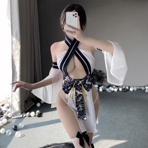 Set sexy Kimono per le donne Pigiama lingerie esotica giapponese Anime Geisha Cosplay Tentazione Outfit Sesso Porno Gioco di ruolo Uniforme 231216