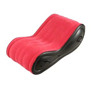 Sexmöbel Rotes aufblasbares Sexsofa 440lb Tragfähigkeit EP PVC Sexmöbel Luftkissenmöbel Stuhl für Paare Sexspielzeug 231216