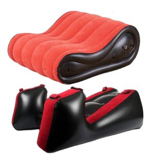 Sex Furniture Inflatable Sex Sofa Furniture 440lb Load Carrying Capacity Pillow Air Cushion Bed Chair BDSM Couples Adults Men Women Sextoys 231216