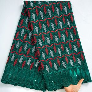 Stoff und Nähen SJD LACE Afrikanische Baumwollspitze 2023 eingetroffen 5 Yards Schweizer Voile mit Steinen für Frauen Hochzeitsfeierkleider 231216