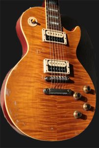 أفضل مخصص مائل 5 AFD Murphy Aged موقعة الشهية للتدمير Flame Maple Top Guitar 258