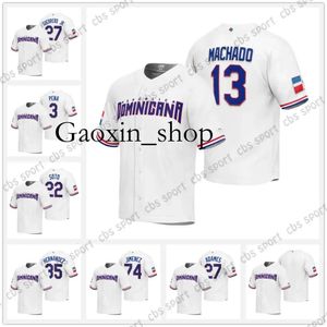 Gaoxin Vladimir Guerrero Jr. Team Dominikanska republiken WBC Jersey 2023 Baseball Eloy Jimenez Pena Franco Manny Hado Rafael Devers Juan Soto Julio