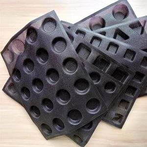 Cake Tools Meibum Food Grade Perforated Glass Fiber Silicone Bread Molds Muffin Eclair Tray Cookie Bun Baking Molds Kitchen Bakeware 231216