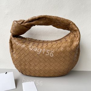 borsa firmata Jodie per donna borsa classica di lusso con specchio rotondo annodato 10A top intrecciato morbida pelle di pecora Borsa sotto le ascelle Borsa da viaggio per il tempo libero di grande capacità