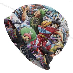 Beralar Tony Chopper Roronoa Zoro İnce Kafatalar Beanies Moda Başlıkları Erkekler İçin Moda Kapakları Tek Parça Maymun D Luffy Kayak Bonnet Şapkaları