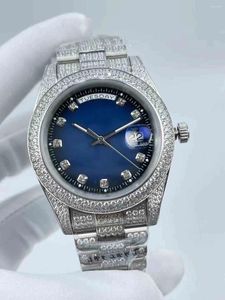 Wristwatches Men's Watch - Full Diamond 41mm Dial Calendar Window Western Fashion"