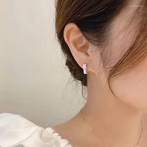 Stud Earrings Temperament For Female Niche Design Sense Geometric Shell Round Face Slimming Earbuckle