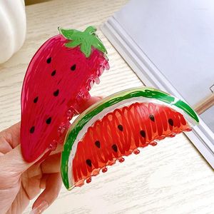 Fermagli per capelli Corea moda grande 11 cm modello di frutta carino accessori per artigli acrilico per donne ragazze bellissime forcine per capelli