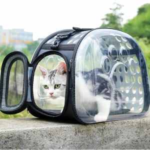 Caixas de gato casas portátil saco de cão de grande capacidade saco de animal de estimação dobrável respirável portátil saco de gato cão mochila pet caixa 231216