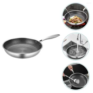 Pans Stainless Steel Wok Pan For Eggs Fried Non Stick Pot Breakfast Honeycomb Fry Frying