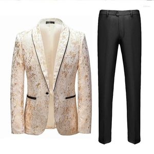 Abiti da uomo di alta qualità (pantaloni blazer) Elegante moda High-end Semplice Casual Performance Colore Abito formale Abito a due pezzi