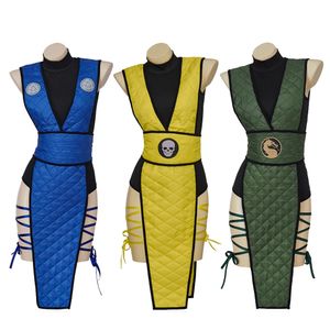 Seksowna spódnica Mortal Kombat Subzero Reptile Scorpion Cosplay Cosplay Kobiet Wersja Kombinezon z maską Sokan Women Ninja Fighter Mundlid 231216