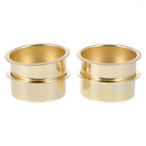 Castiçais 4pcs latas de metal vazias para fazer doces presentes redondos caixas de chocolate caso recipientes de lata casamento aniversário