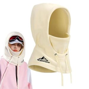 Cykelmössor masker vintercykel termisk fleece hattar män kvinnor balaclava skid cykling mössor fleece huva vindproof ansiktsmask utomhus hals varmare 231216