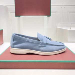 Niebieskie skórzane mokasyny Flat Confight Driving Buty luksusowe designerskie buty damskie buty para butów Anglia plus rozmiar miękki butów rozmiary 35-45 +pudełko
