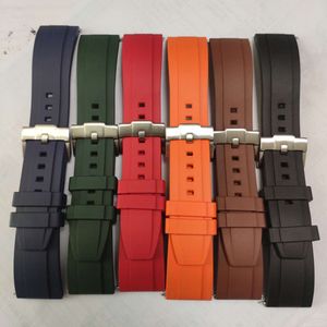 Sport 20mm 22mm Sizes Can Custom Colors Quick Release FKM Rubber Watch Band